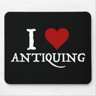 Mousepad I Love (Heart) Antiquing