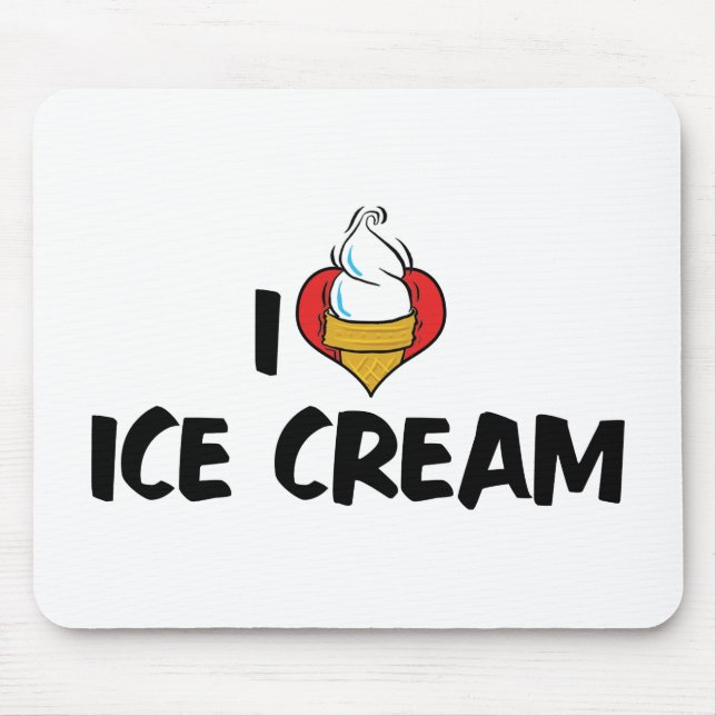 Mousepad I Love Heart Ice Cream (Frente)