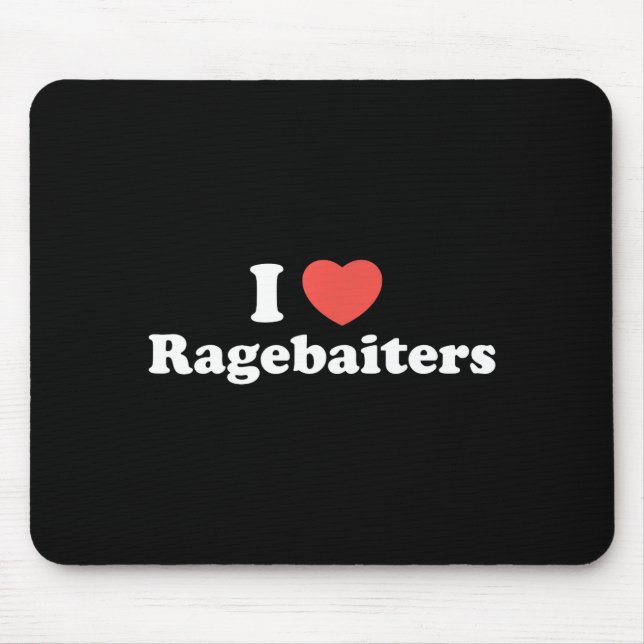 Mousepad I Love Heart Ragebaiters  (Frente)