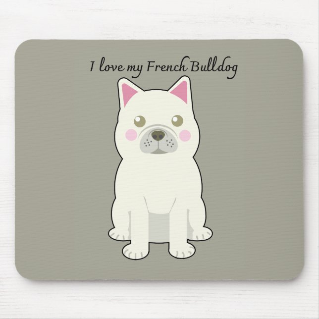 Mousepad I Love my French Bulldog (Frente)