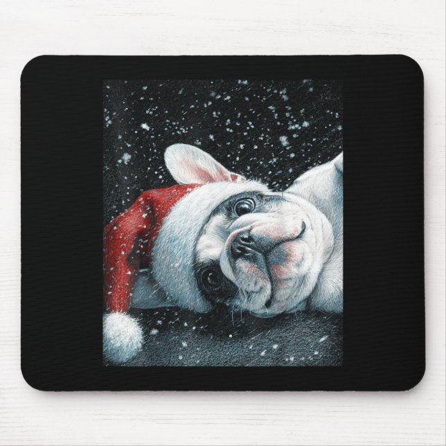 Mousepad I Love My French Bulldog Christmas Cute  (Frente)