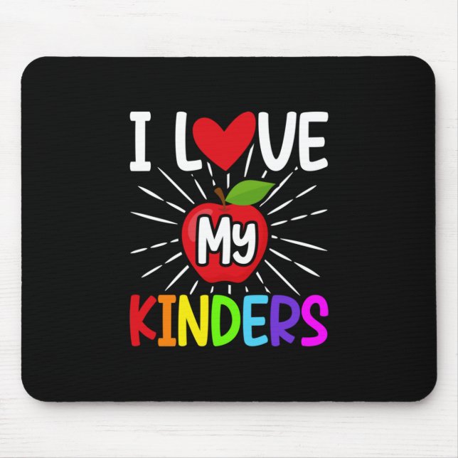 Mousepad I Love My Kinders Back To School (Frente)