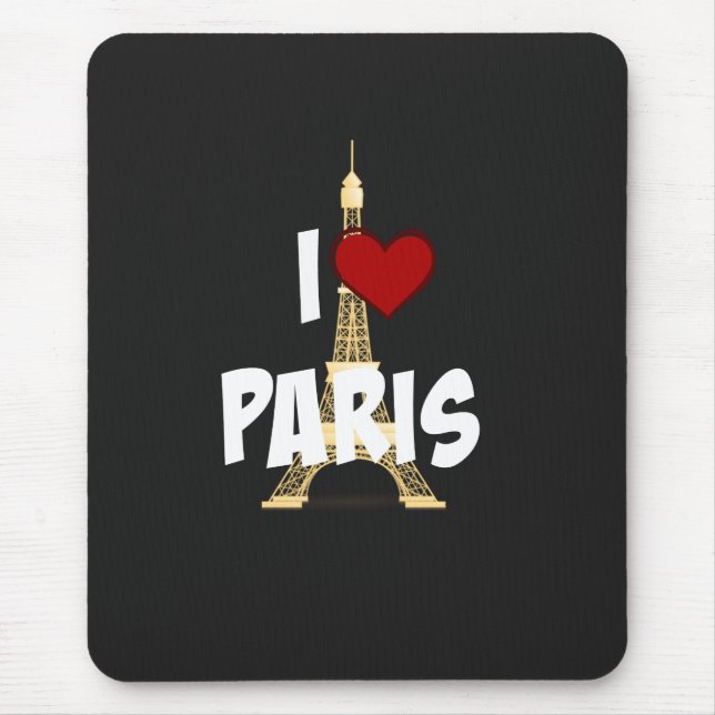Mousepad "I Love Paris", Torre Eiffel (Frente)