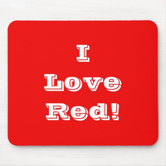 Mousepad I Love Red (Frente)