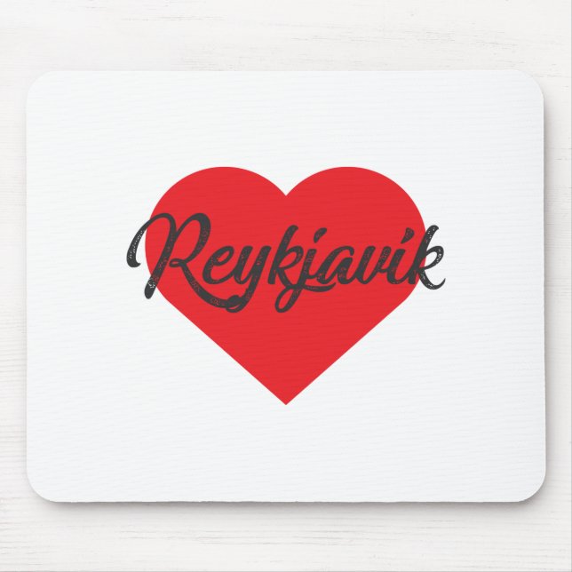 Mousepad I Love Reykjavik - Islândia (Frente)