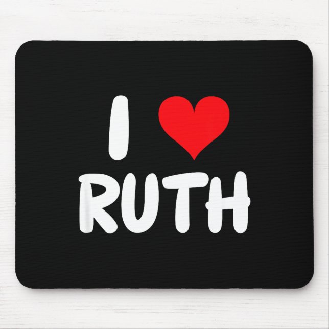 Mousepad I Love Ruth - Heart - Name  (Frente)