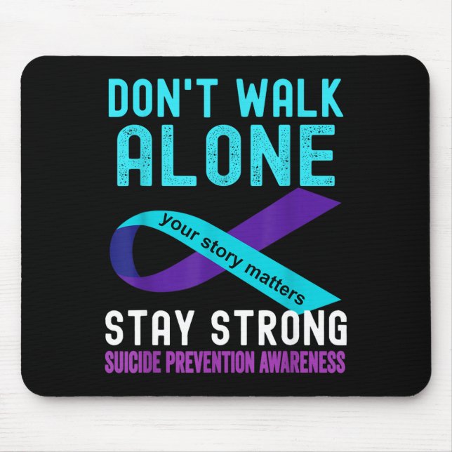 Mousepad I Love Someone Teal-purple Suicide Prevention Awar (Frente)