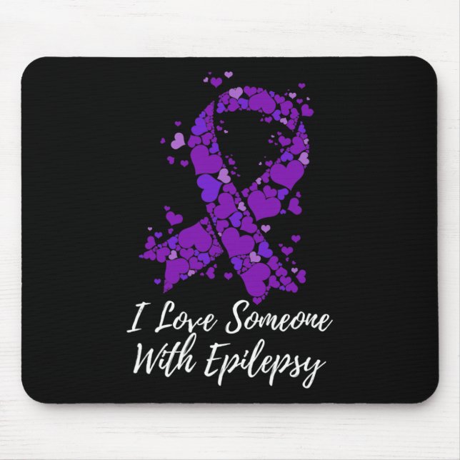 Mousepad I Love Someone With Fight Epilepsy Awareness  (Frente)