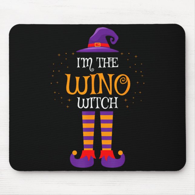 Mousepad I’m The Wino Witch Halloween Family Matching Group (Frente)