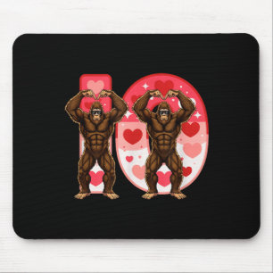 Mousepad I-o Casais Combinando Bigfoot Engraçado No V Meio-