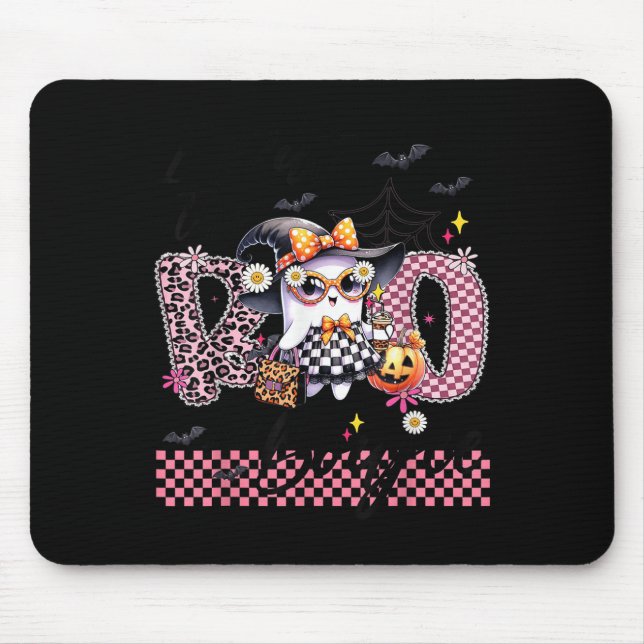 Mousepad I Put The Boo In Boujee Cute Ghost Leopard Boujie  (Frente)