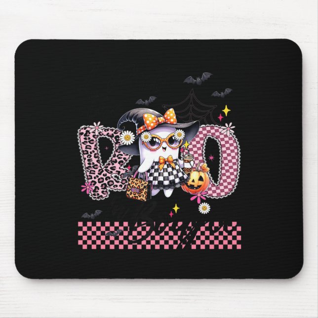 Mousepad I Put The Boo In Boujee Cute Ghost Leopard Boujie  (Frente)