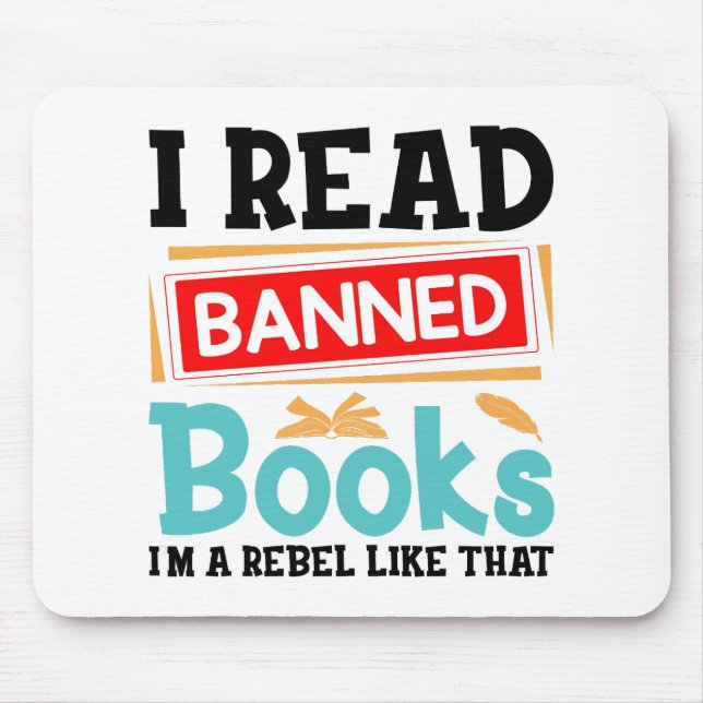 Mousepad I Read Banned Books Librarian Reader (Frente)