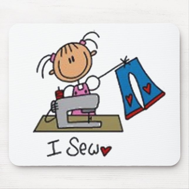 Mousepad I Sew Stick Figure (Frente)