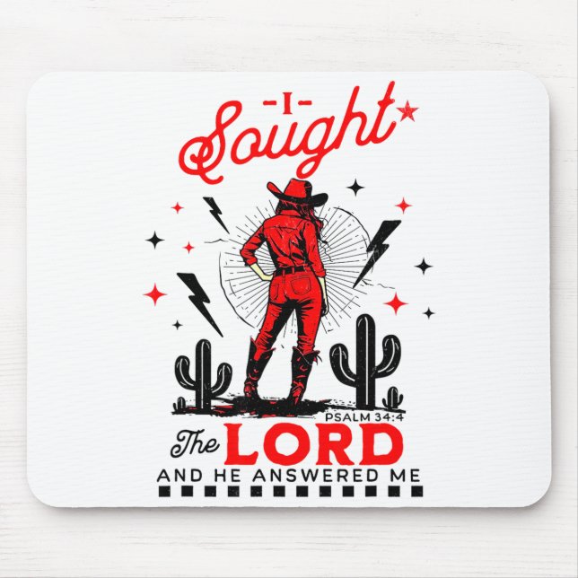 Mousepad I Sought The Lord And He Answered Me  (Frente)