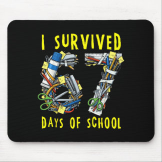 Mousepad I Survived 67 + 33 Days Of School 100th Day Math T