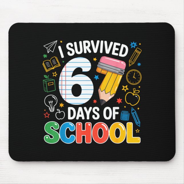 Mousepad I Survived 67 Days Of School Funny Meme Teacher St (Frente)