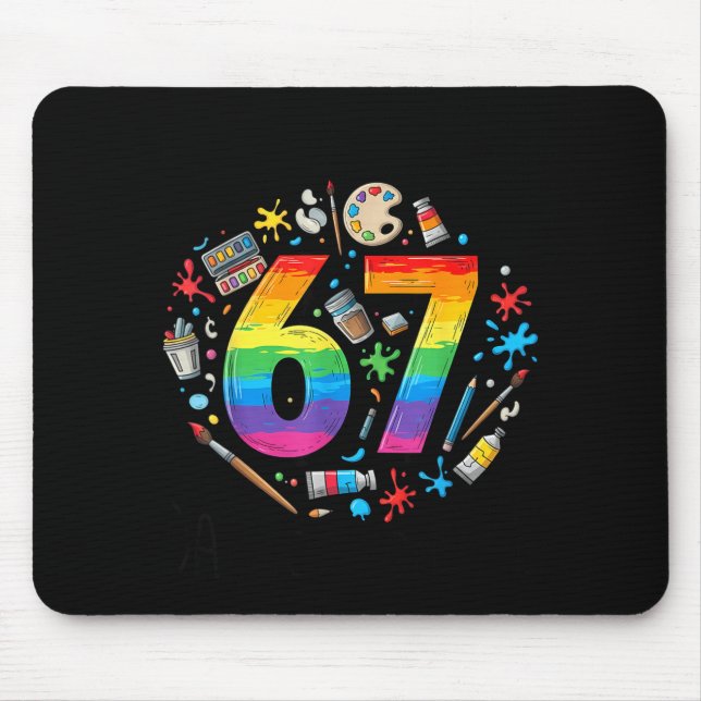 Mousepad I Survived 67 Days Of School Funny Meme Teacher St (Frente)