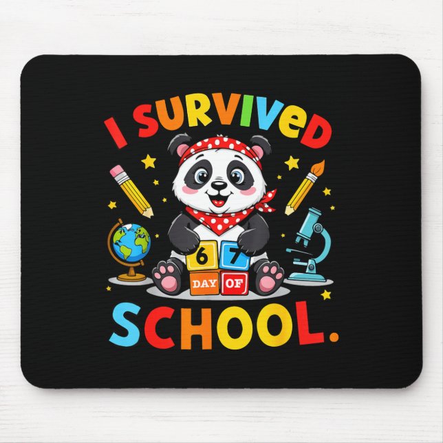 Mousepad I Survived 67 Days Of School Funny Meme Teacher St (Frente)