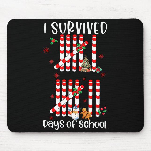 Mousepad I Survived 67 Days Of School Funny Six Seven Xmas  (Frente)