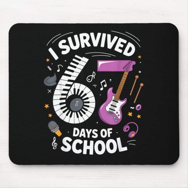 Mousepad I Survived 67 Days Of School - Teachers Students M (Frente)