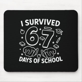 Mousepad I Survived 67 Days Of School Teachers Students Six