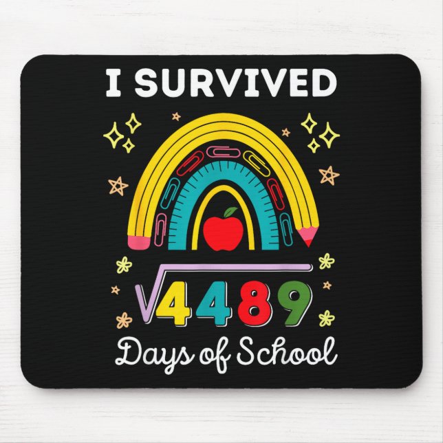 Mousepad I Survived 67 Days Of School Teachers Students Six (Frente)
