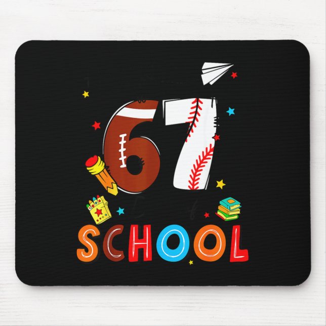 Mousepad I Survived Sixty Seven Days Of School Funny Baseba (Frente)