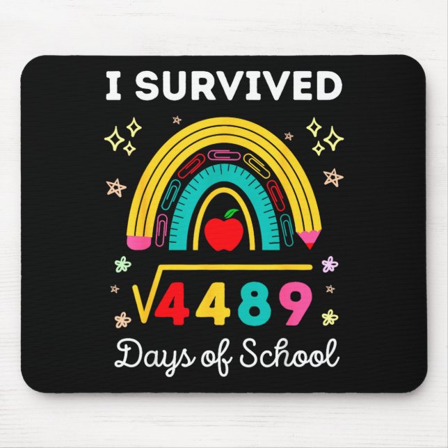 Mousepad I Survived Square Root 4489 67 Days Of School Math (Frente)