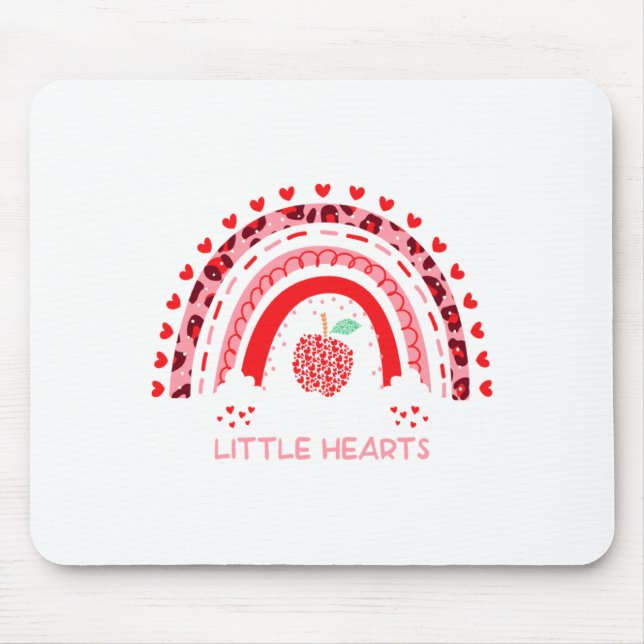 Mousepad I Teach The Sweetest Hearts Rainbow Teacher Valent (Frente)