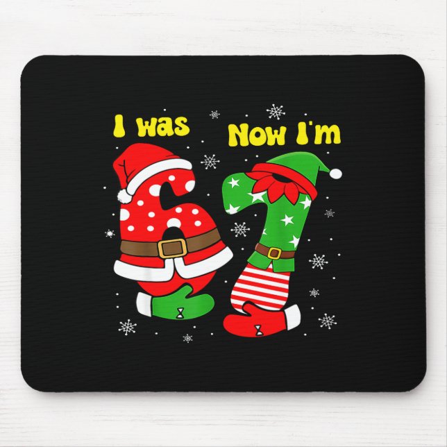 Mousepad I Was 6 Now I'm 7 67 Seven Year Old Birthday Girls (Frente)