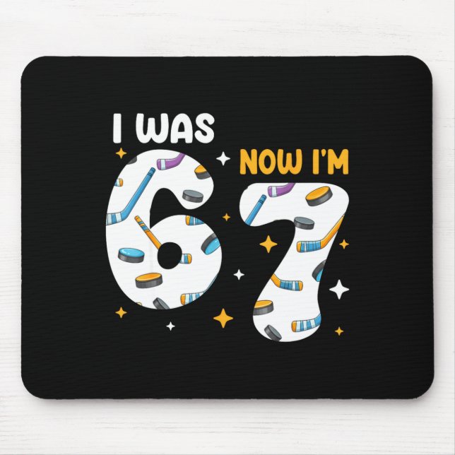 Mousepad I Was 6 Now Im 7 Hockey Birthday  (Frente)