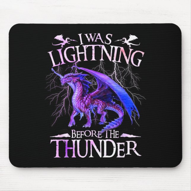 Mousepad I Was Lightning Before The Thunder Dragons Lover M (Frente)