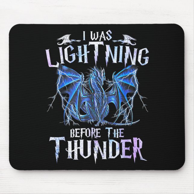 Mousepad I Was Lightnings Before The Thunder Dragons Men Wo (Frente)