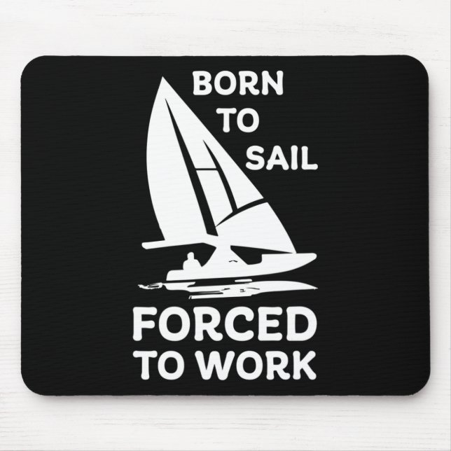 Mousepad Iates de Barco à vela saltam com curiosidade (Frente)