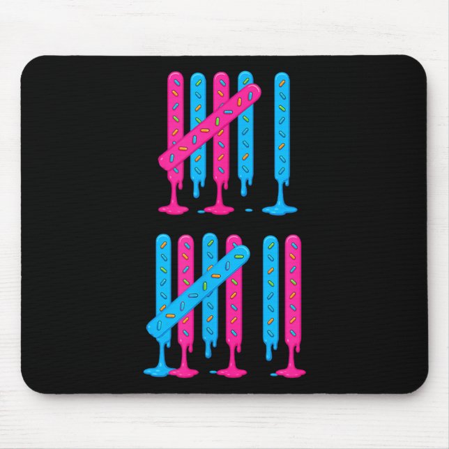 Mousepad Ice Cream Drip Tally Marks 67 Meme Counting 6 7 Br (Frente)