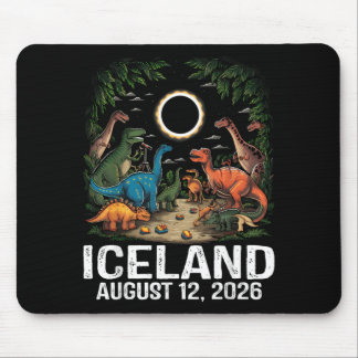 Mousepad Iceland Total Solar Eclipse 2026 Dinosaur T-Rex
