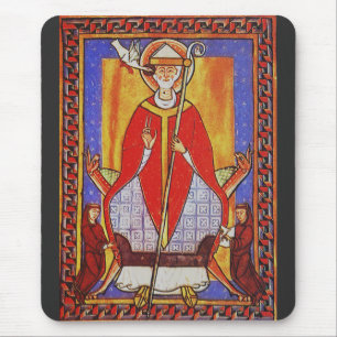 Mousepad Ícone medieval de São Gregório Magno