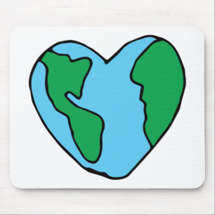 Mousepad Ícone Terra Feliz de Ícone Ecológico da Arte Cardí