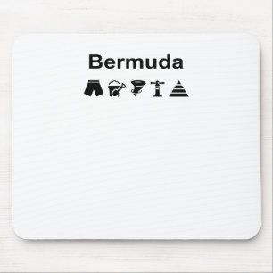 Mousepad Ícones das Bermudas de cor clara monotônica