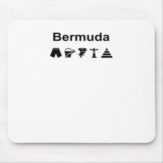 Mousepad Ícones das Bermudas de cor clara monotônica