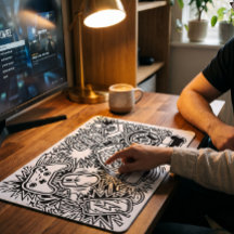 Ícones de Jogos de Arte Doodle Branca