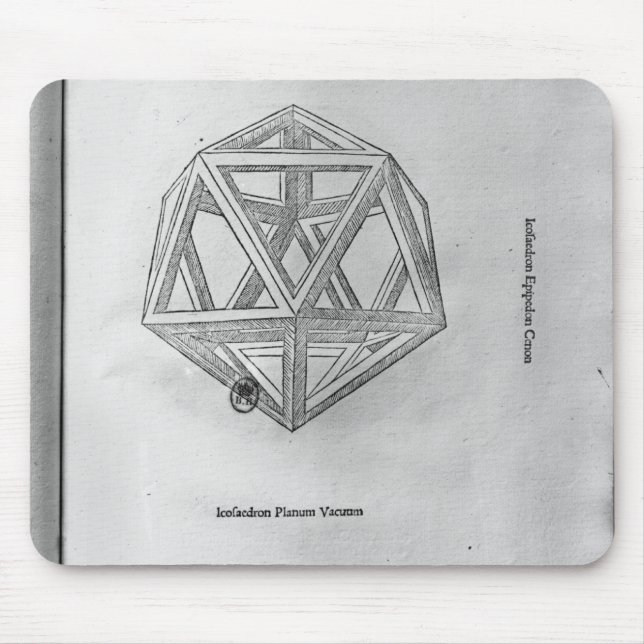 Mousepad Icosahedron, 'de De Divina Proportione' (Frente)