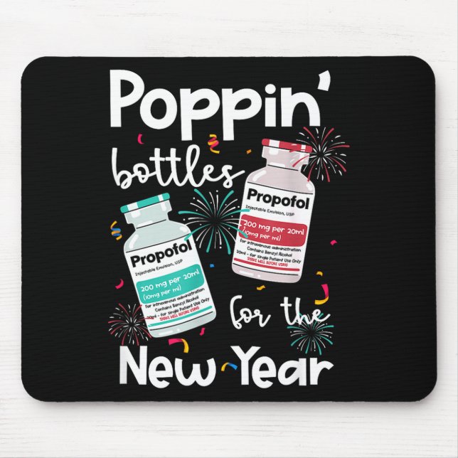 Mousepad Icu Nurses New Year Eve Outfits Pn Bottles Cu Er N (Frente)