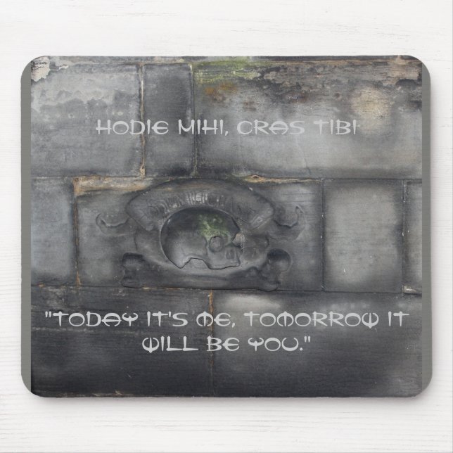 Mousepad Idade Média Tombstone com Latim nele (Frente)