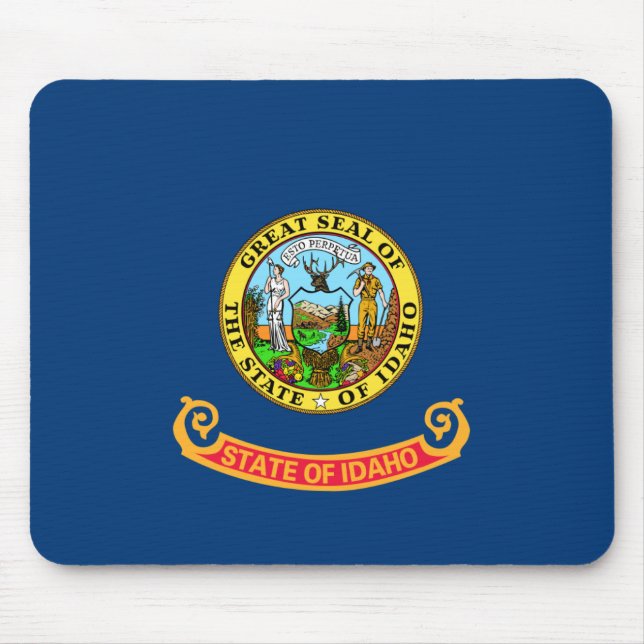 Mousepad Idaho Flag, Estado Gem, Estados Americanos (Frente)