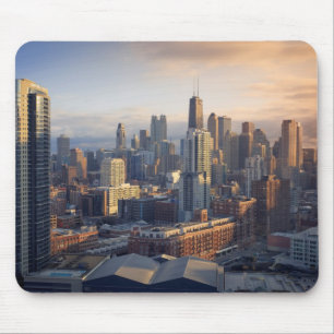 Mousepad Ideia da arquitectura da cidade com luz fantástic