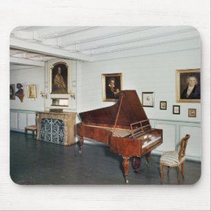 Mousepad Ideia de uma sala com um piano de cauda