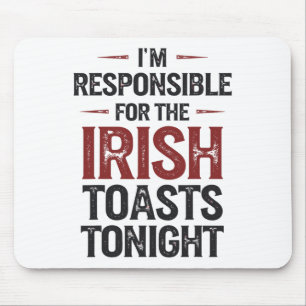 Mousepad Ideia do Dia de São Patrício Tema Irlandês Verde S