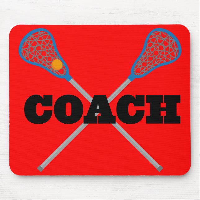 Mousepad Ideia do presente do treinador do Lacrosse (Frente)